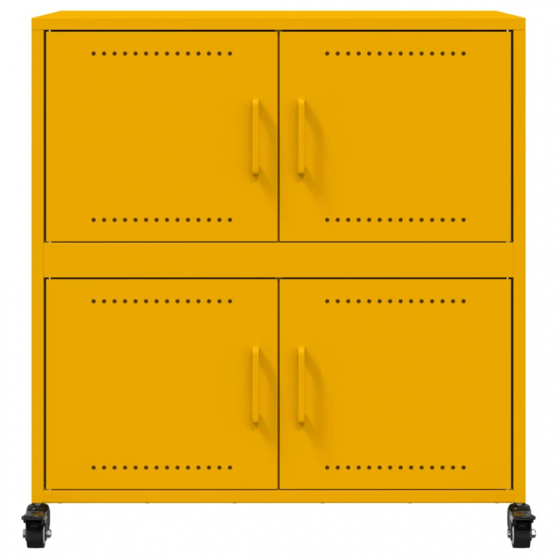 Sideboard Senfgelb 68,5x39x72 cm Stahl