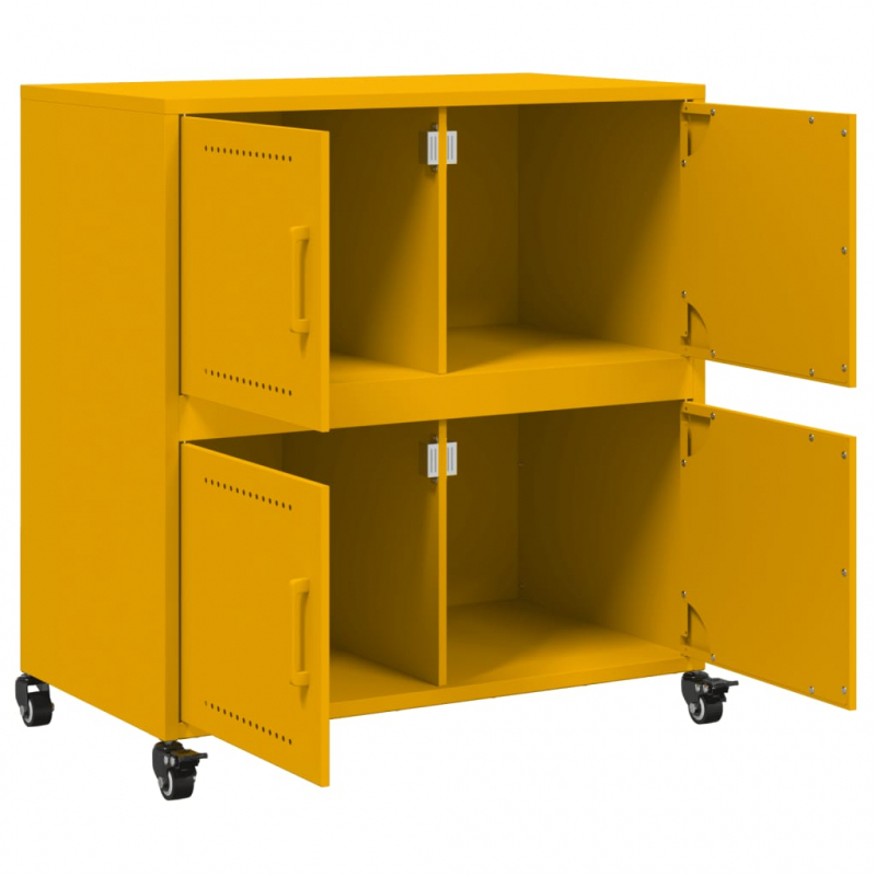 Sideboard Senfgelb 68,5x39x72 cm Stahl