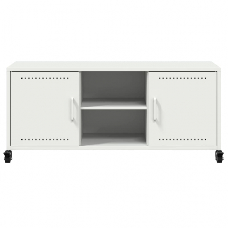 TV-Schrank Weiß 100,5x39x43,5 cm Stahl