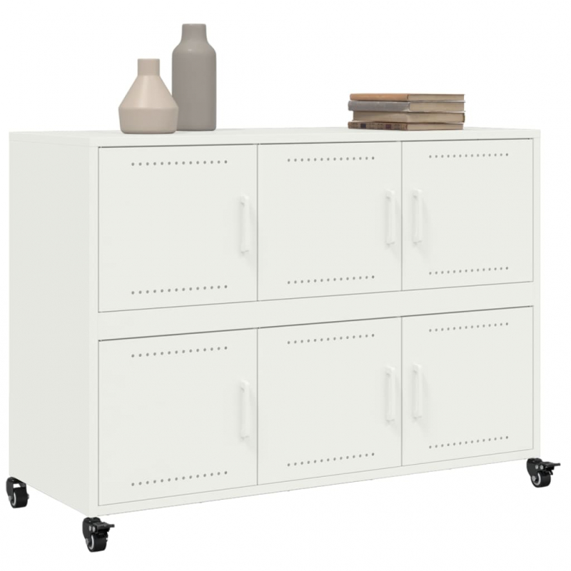 Sideboard Weiß 100,5x39x72 cm Stahl