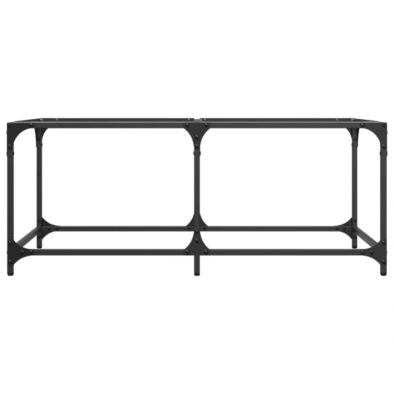 Couchtisch mit Glasplatte Transparent 98,5x50x40 cm Stahl