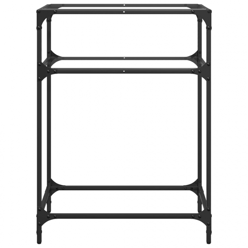 Konsolentisch mit Glasplatte Transparent 60x35x81 cm Stahl