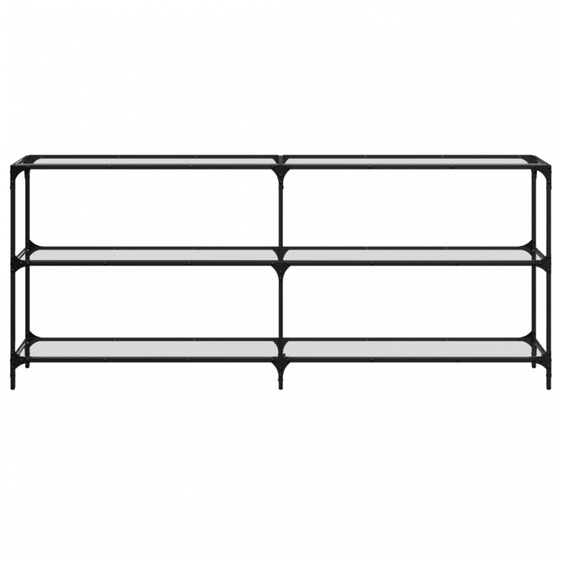 Konsolentisch mit Glasplatte Transparent 194,5x30x81 cm Stahl