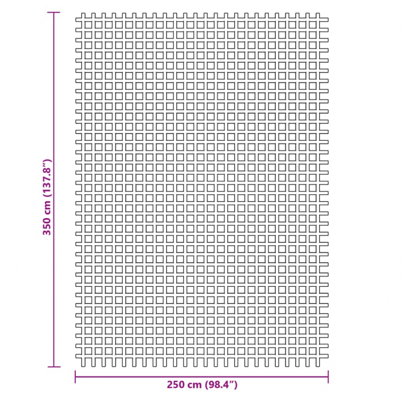 Campingteppich Anthrazit 3,5x2,5 m