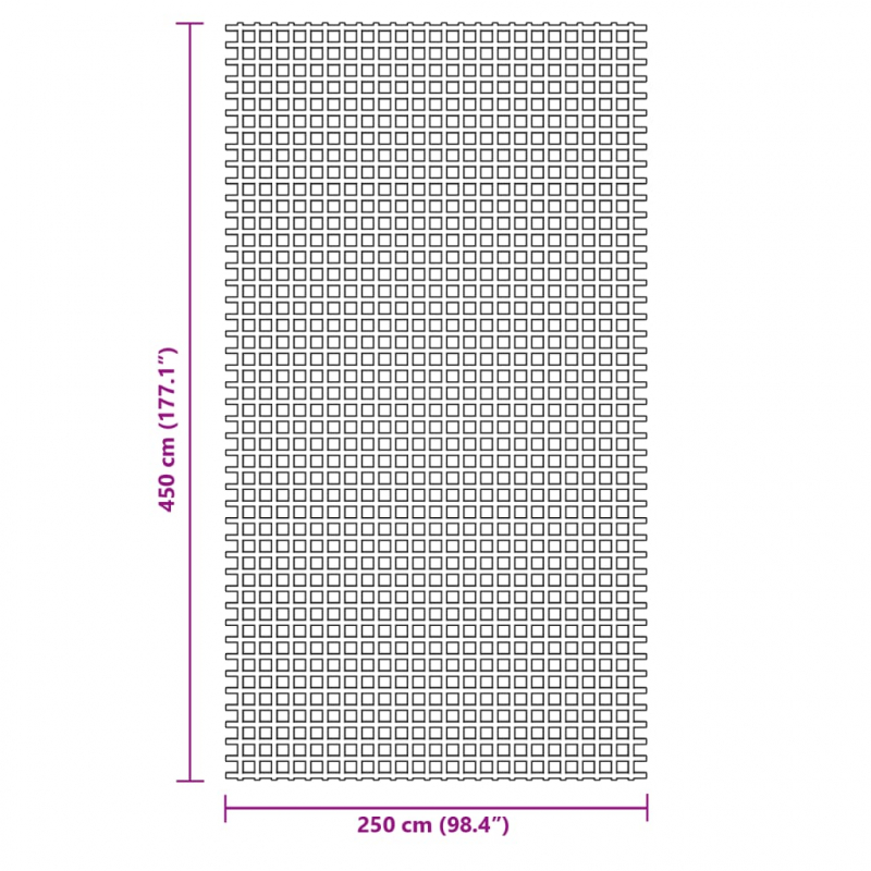 Campingteppich Blau 4,5x2,5 m