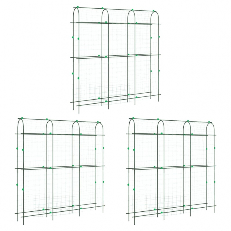 Pflanzennetze 3 Stk. U-Rahmen Stahl