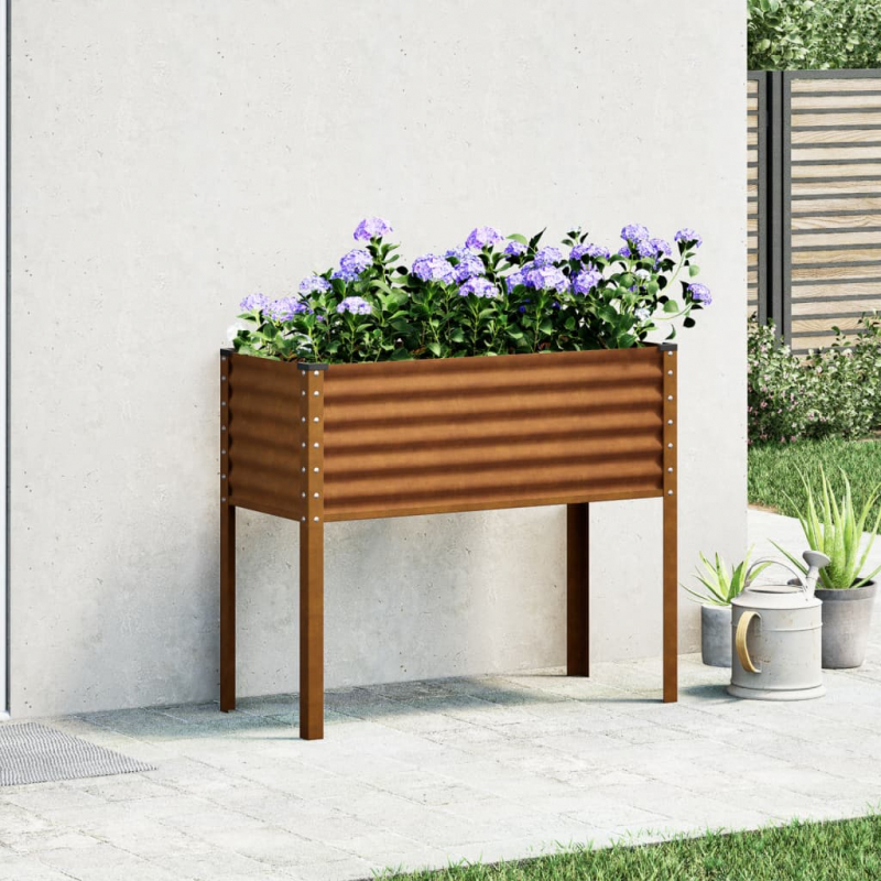 Pflanzkübel 100x41x90 cm Wetterfester Stahl