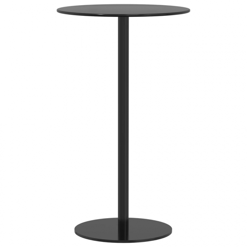 Gartentisch Rund Schwarz Ø60x105 cm Stahl