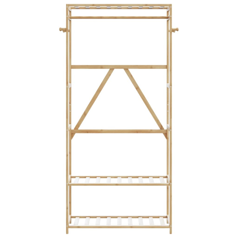Kleiderständer mit Ablagen 80x40x175 cm Bambus