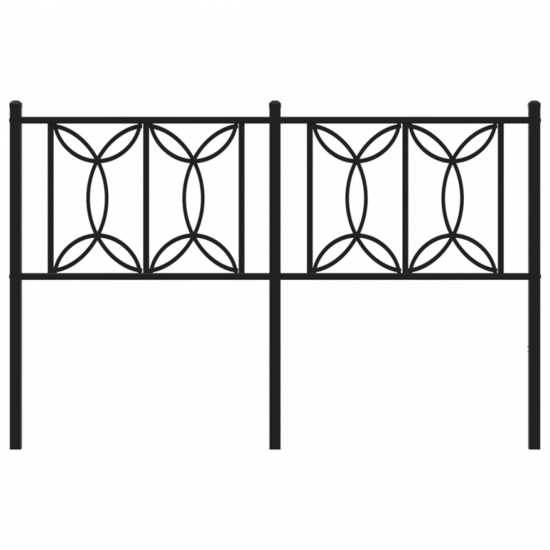 Kopfteil Metall Schwarz 135 cm