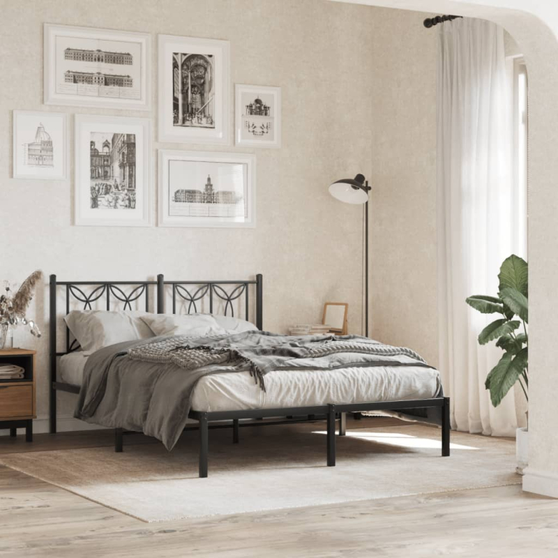 Kopfteil Metall Schwarz 140 cm