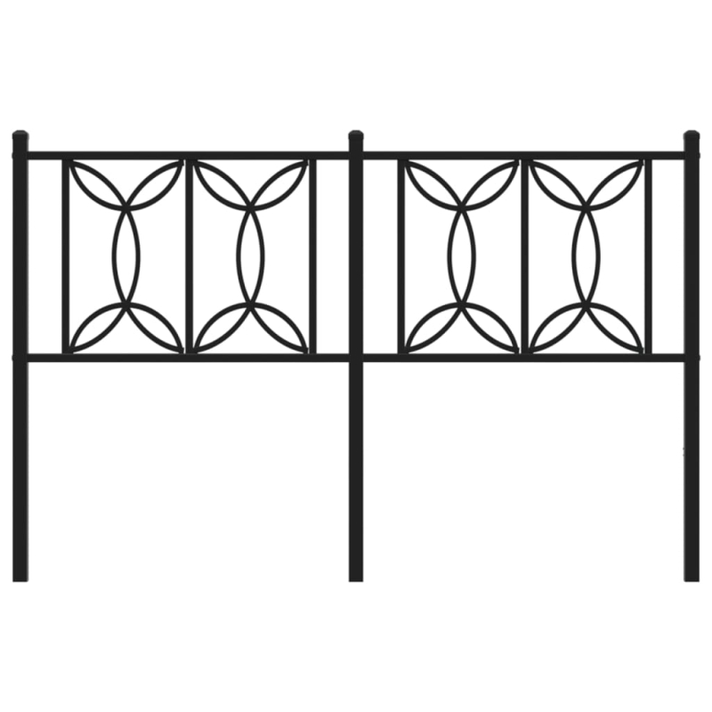Kopfteil Metall Schwarz 140 cm