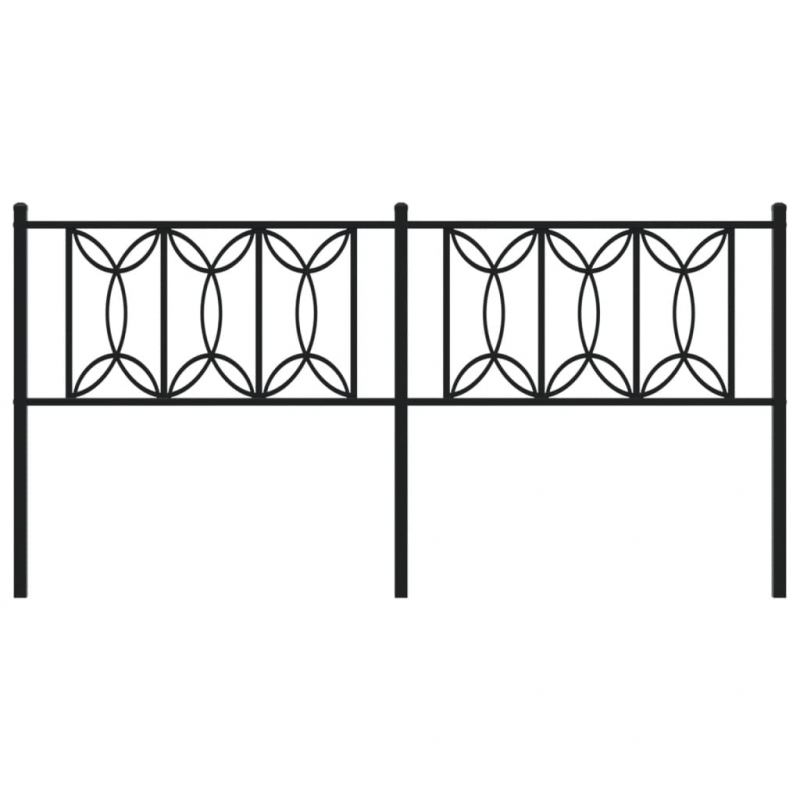 Kopfteil Metall Schwarz 180 cm