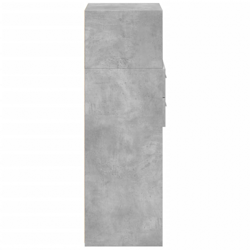 Highboard Betongrau 45x42,5x124 cm Holzwerkstoff