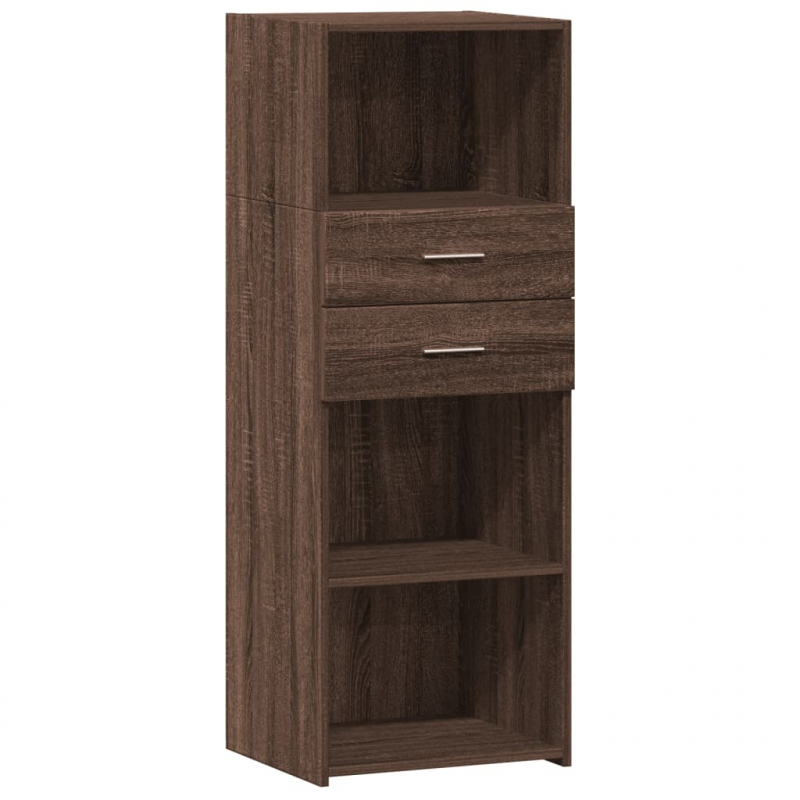 Highboard Braun Eichen-Optik 45x42,5x124 cm Holzwerkstoff