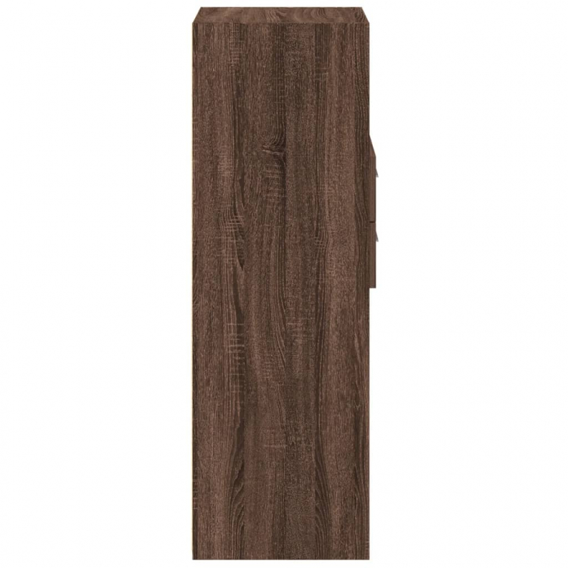 Highboard Braun Eichen-Optik 45x42,5x124 cm Holzwerkstoff