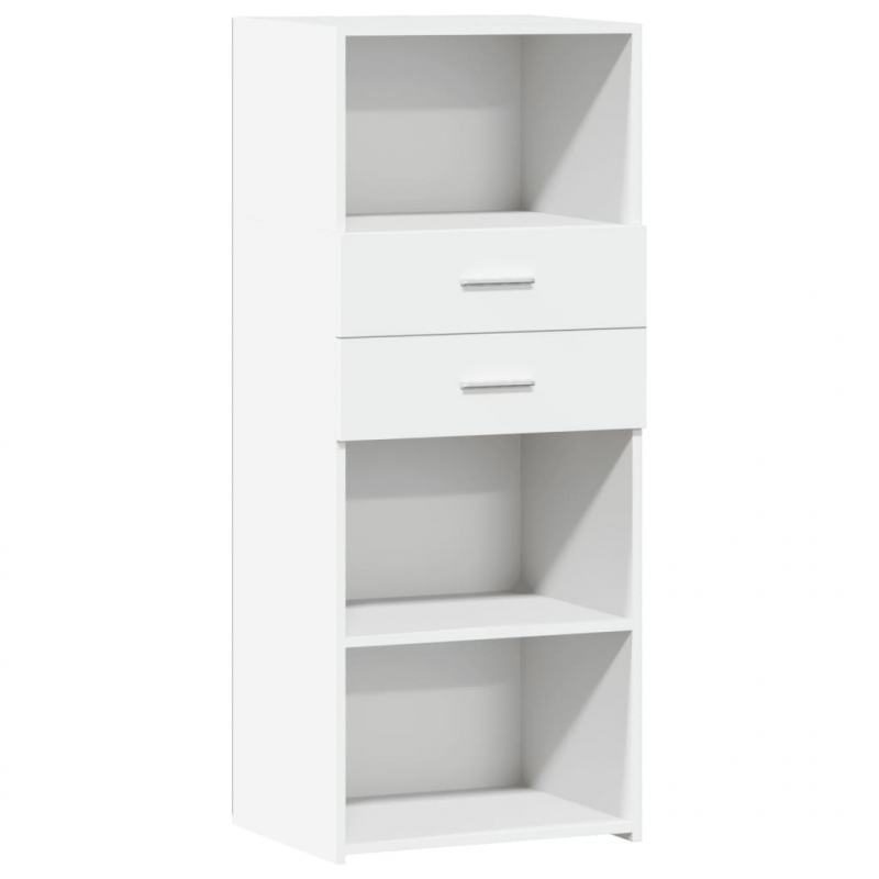 Highboard Weiß 50x42,5x124 cm Holzwerkstoff