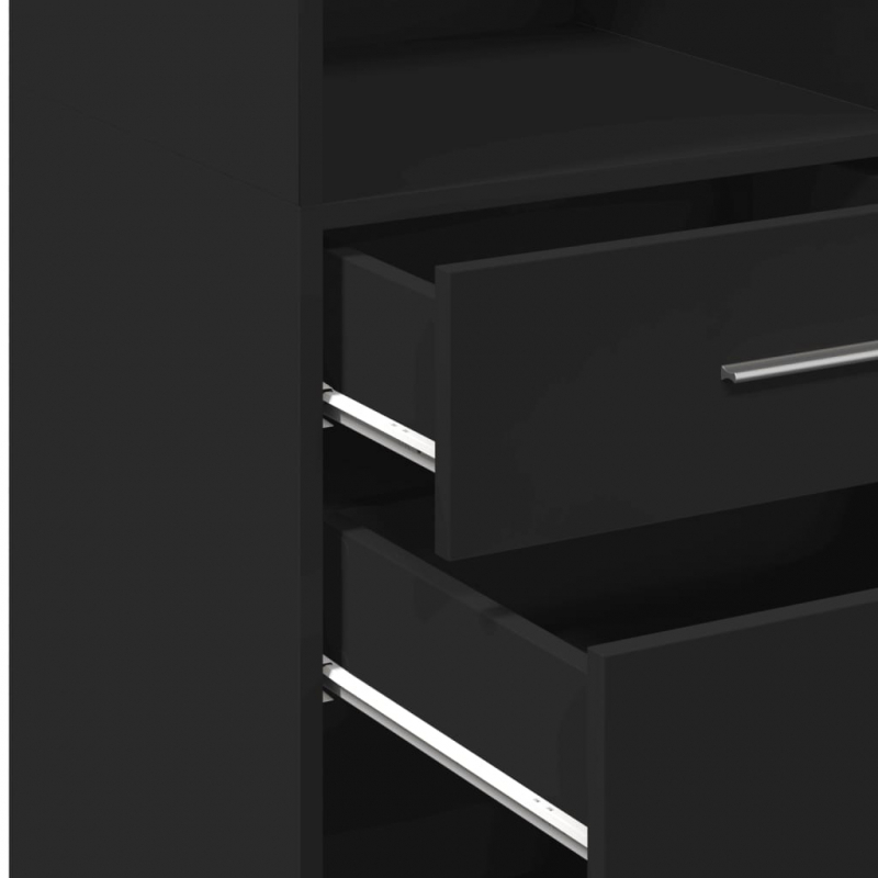 Highboard Schwarz 50x42,5x124 cm Holzwerkstoff