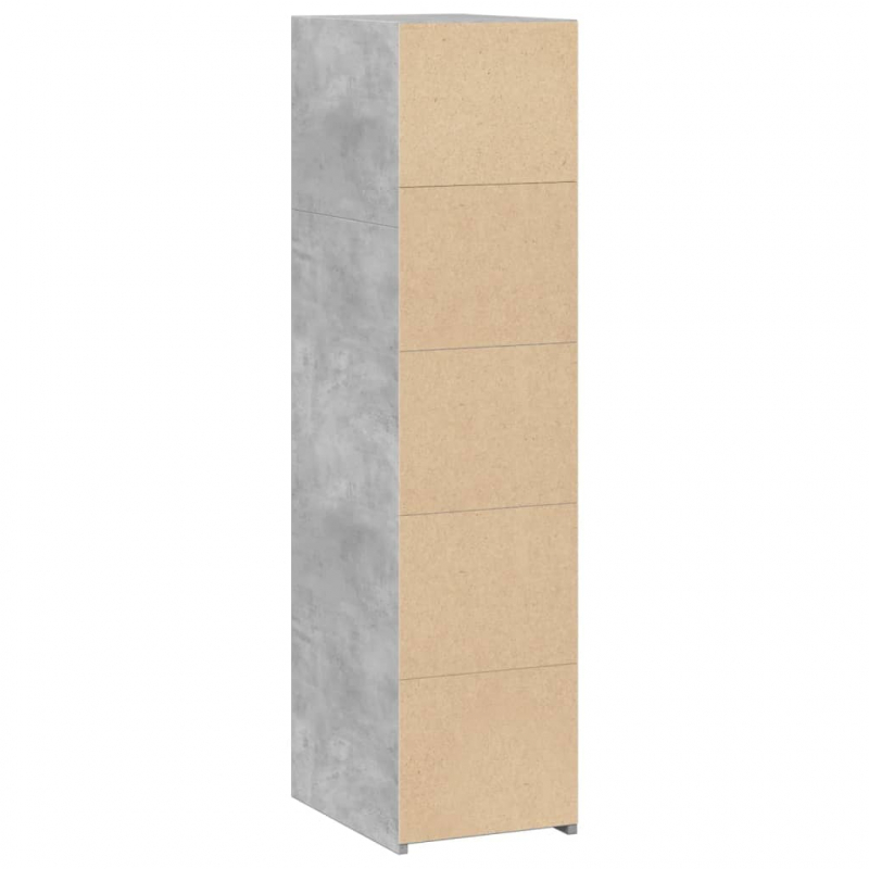 Highboard Betongrau 30x41x124 cm Holzwerkstoff