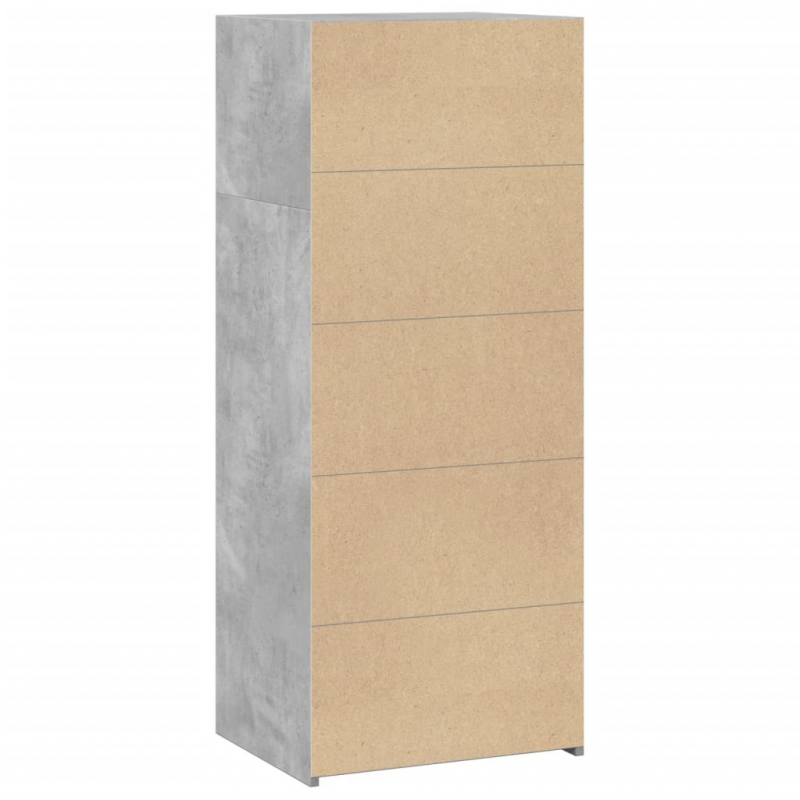 Highboard Betongrau 50x41x124 cm Holzwerkstoff