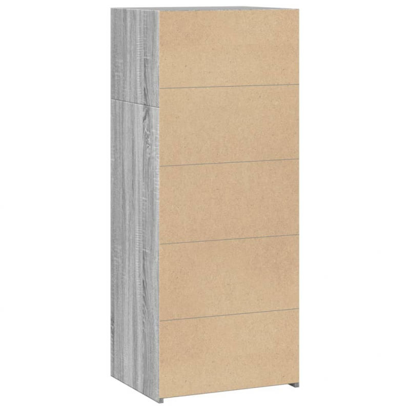 Highboard Grau Sonoma 50x41x124 cm Holzwerkstoff
