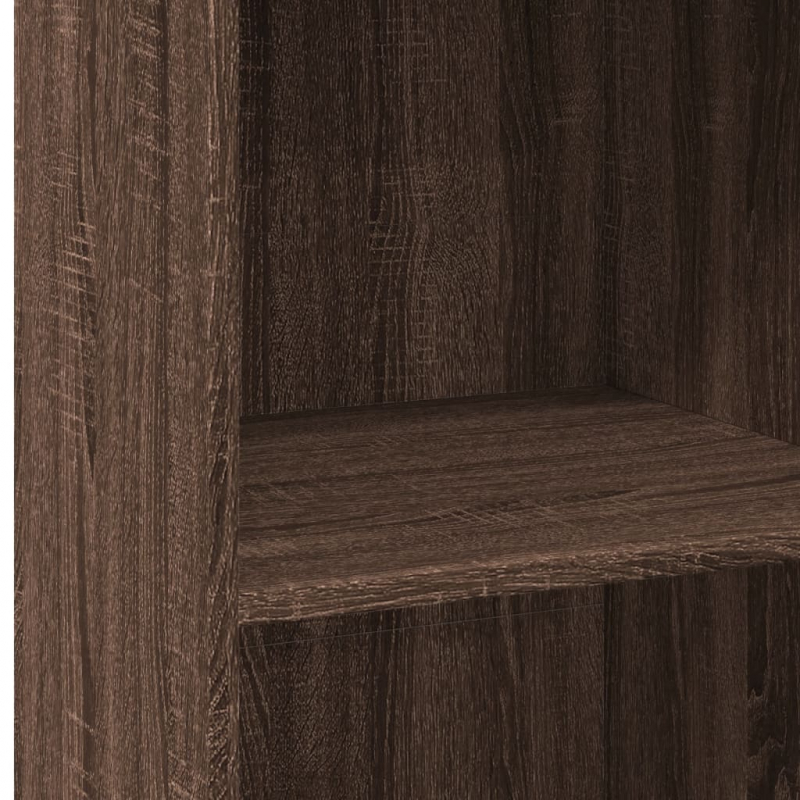 Highboard Braun Eichen-Optik 50x41x124 cm Holzwerkstoff