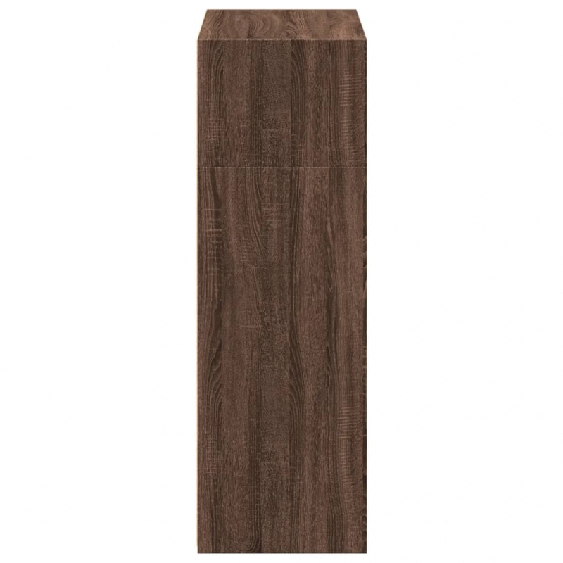 Highboard Braun Eichen-Optik 70x41x124 cm Holzwerkstoff