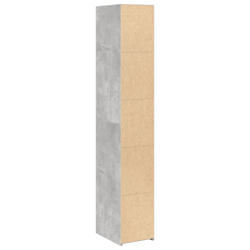 Highboard Betongrau 30x41x185 cm Holzwerkstoff