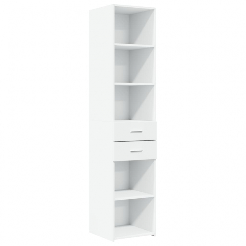 Hochschrank Schmal Weiß 40x42,5x225 cm Holzwerkstoff