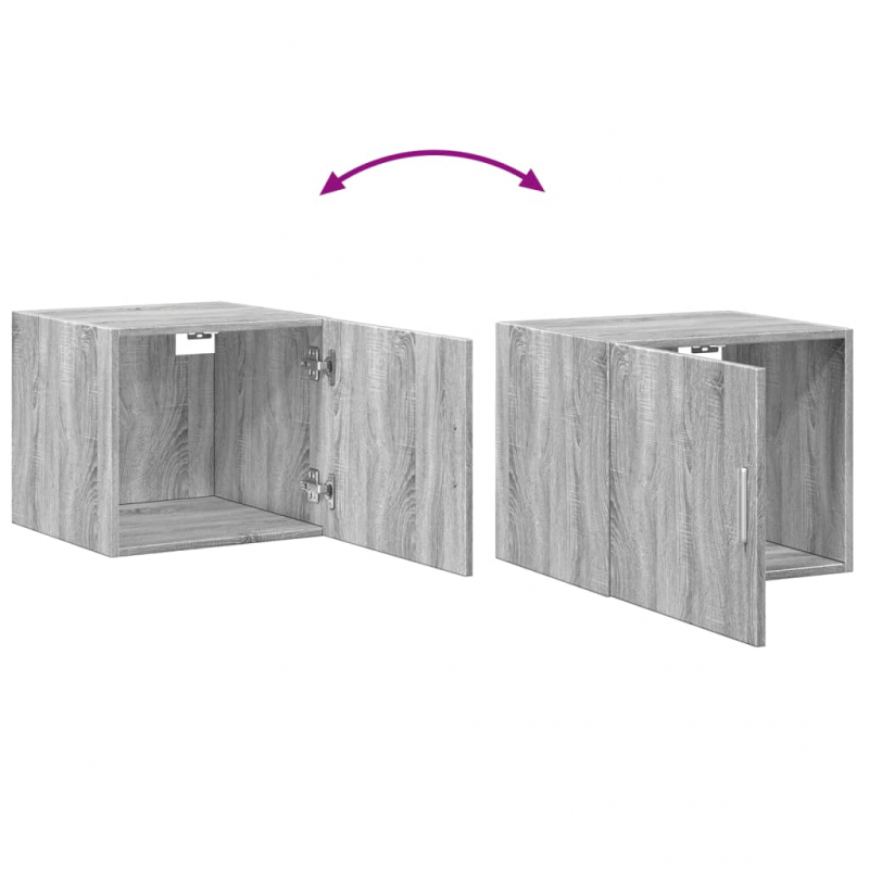 Hochschrank Schmal Grau Sonoma 45x42,5x225 cm Holzwerkstoff