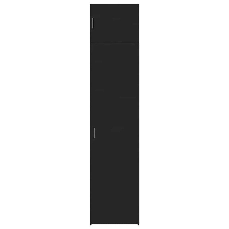 Hochschrank Schmal Schwarz 50x42,5x225 cm Holzwerkstoff