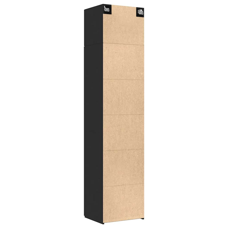 Hochschrank Schmal Schwarz 50x42,5x225 cm Holzwerkstoff