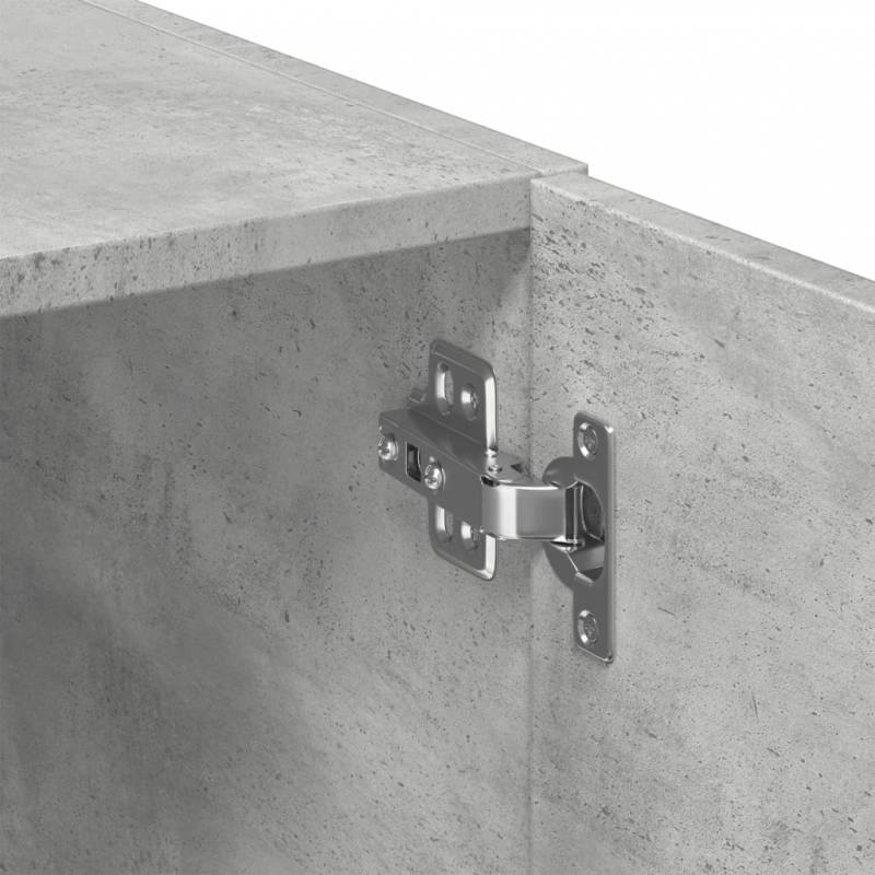 Hochschrank Schmal Betongrau 50x42,5x225 cm Holzwerkstoff