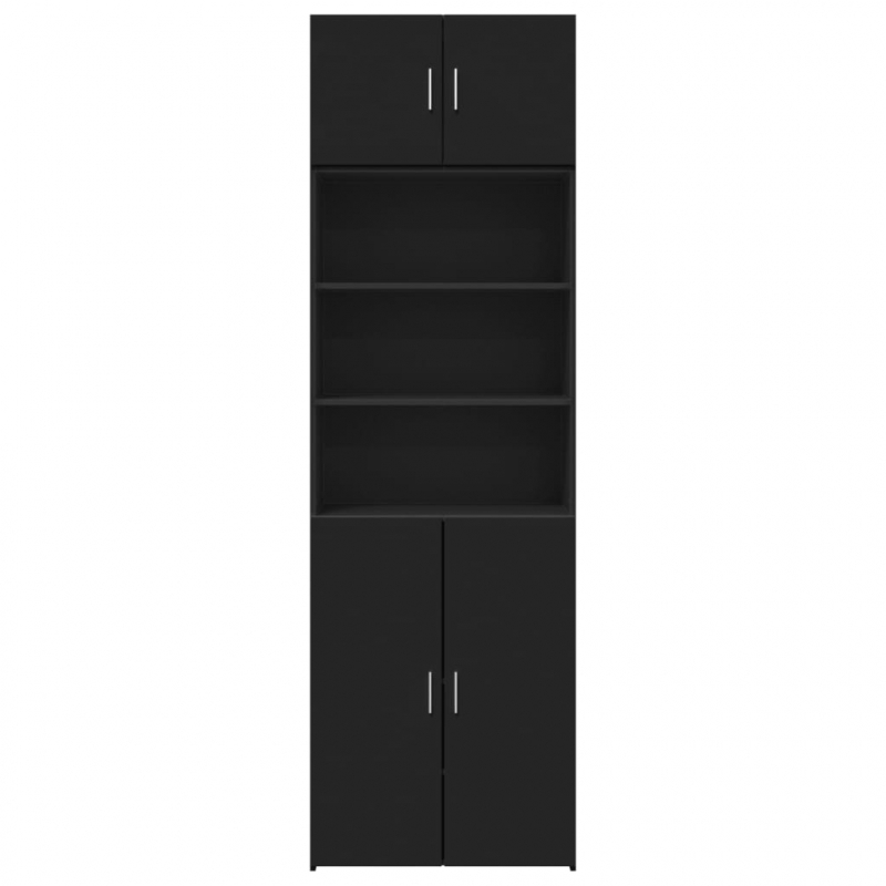 Hochschrank Schwarz 70x42,5x225 cm Holzwerkstoff