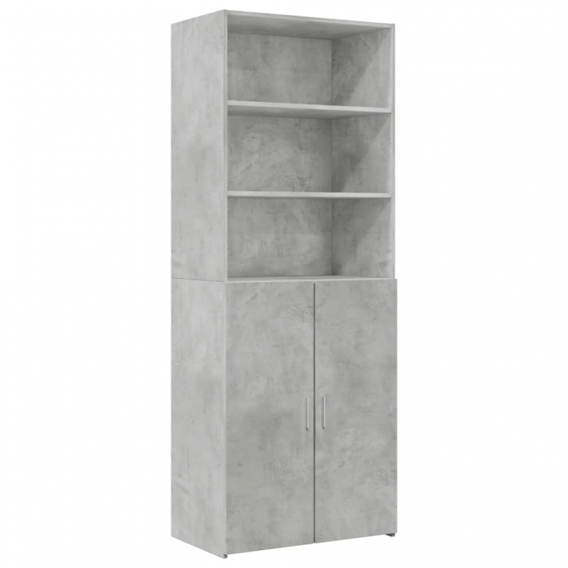 Hochschrank Betongrau 70x42,5x225 cm Holzwerkstoff