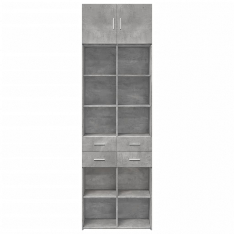 Hochschrank Betongrau 70x42,5x225 cm Holzwerkstoff