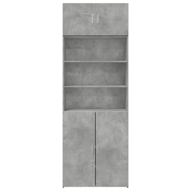 Hochschrank Betongrau 80x42,5x225 cm Holzwerkstoff