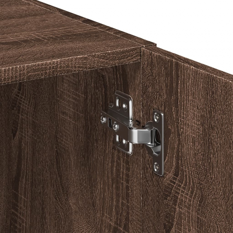 Highboard Braun Eichen-Optik 80x42,5x249 cm Holzwerkstoff