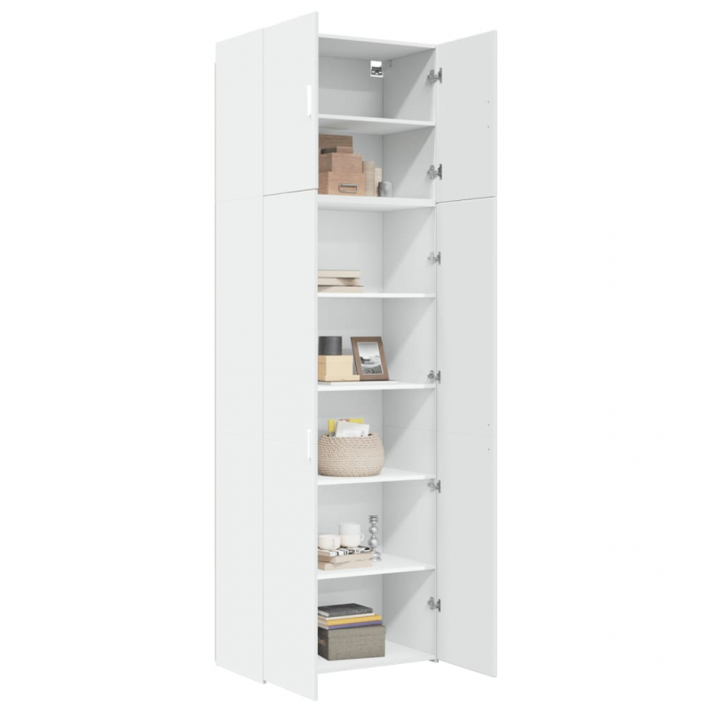 Highboard Weiß 80x42,5x249 cm Holzwerkstoff