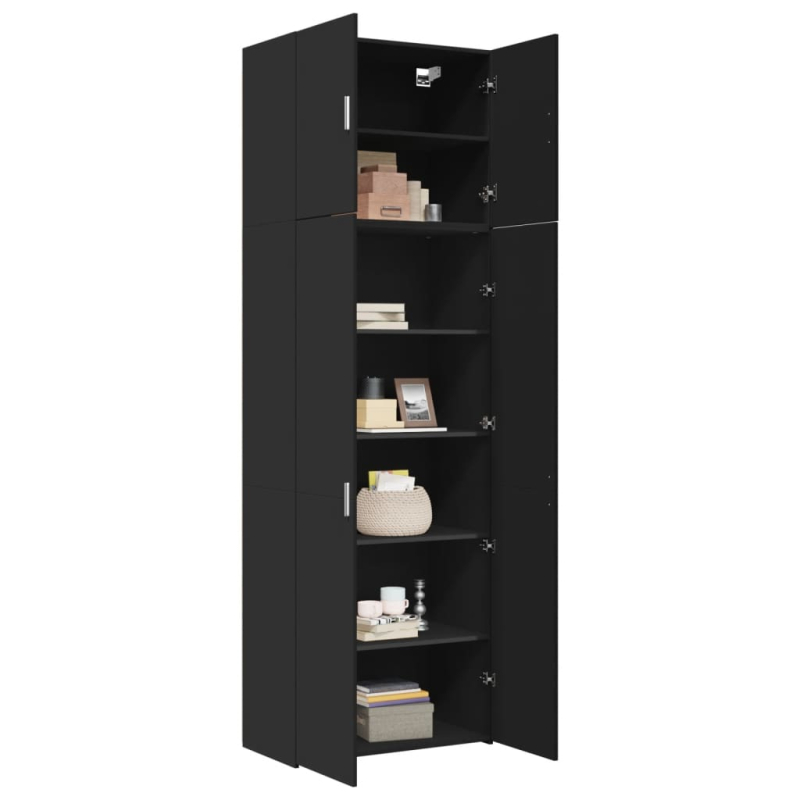 Highboard Schwarz 80x42,5x249 cm Holzwerkstoff