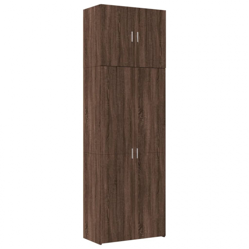Highboard Braun Eichen-Optik 80x42,5x249 cm Holzwerkstoff