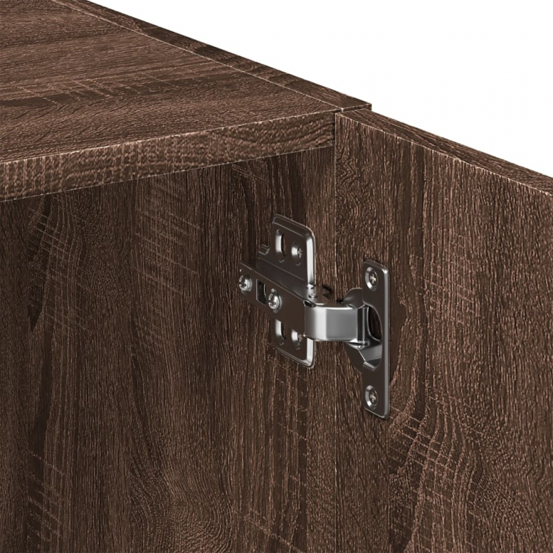 Highboard Braun Eichen-Optik 80x42,5x249 cm Holzwerkstoff