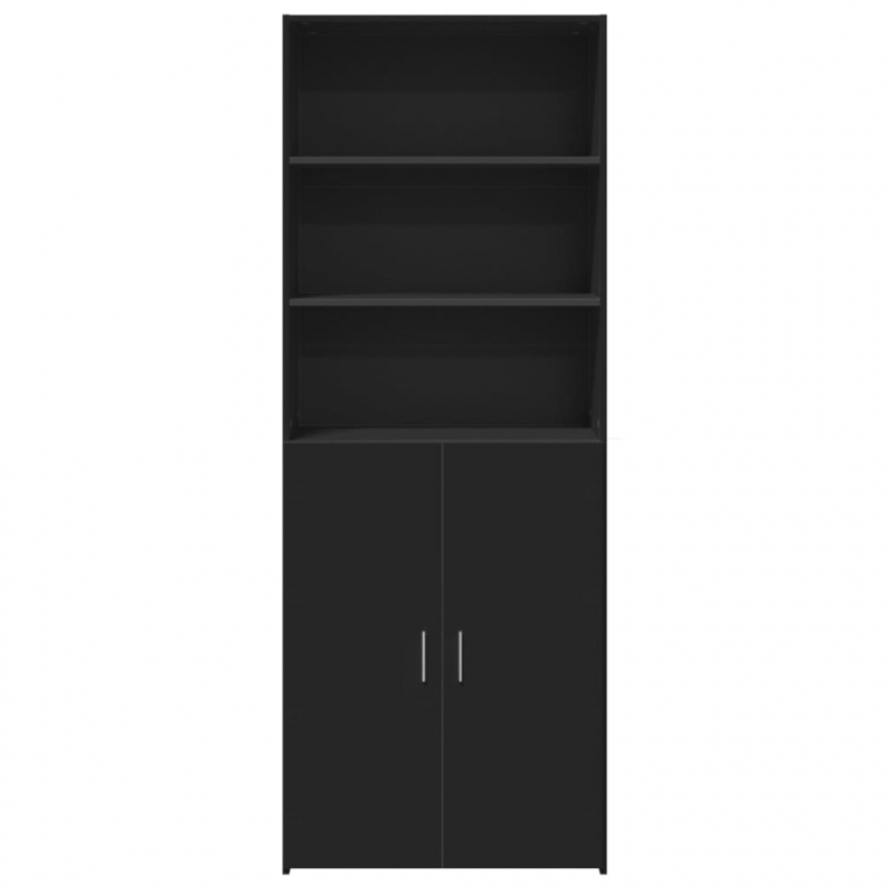 Highboard Schwarz 70x42,5x185 cm Holzwerkstoff