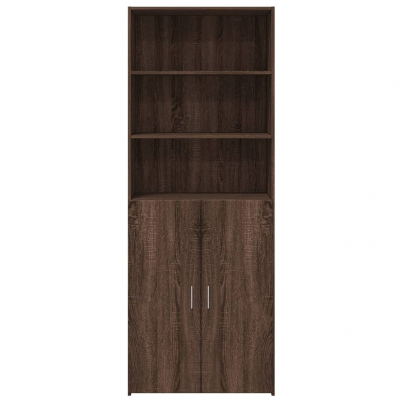 Highboard Braun Eichen-Optik 70x42,5x185 cm Holzwerkstoff