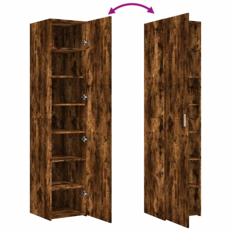 Highboard Räuchereiche 40x42,5x185 cm Holzwerkstoff