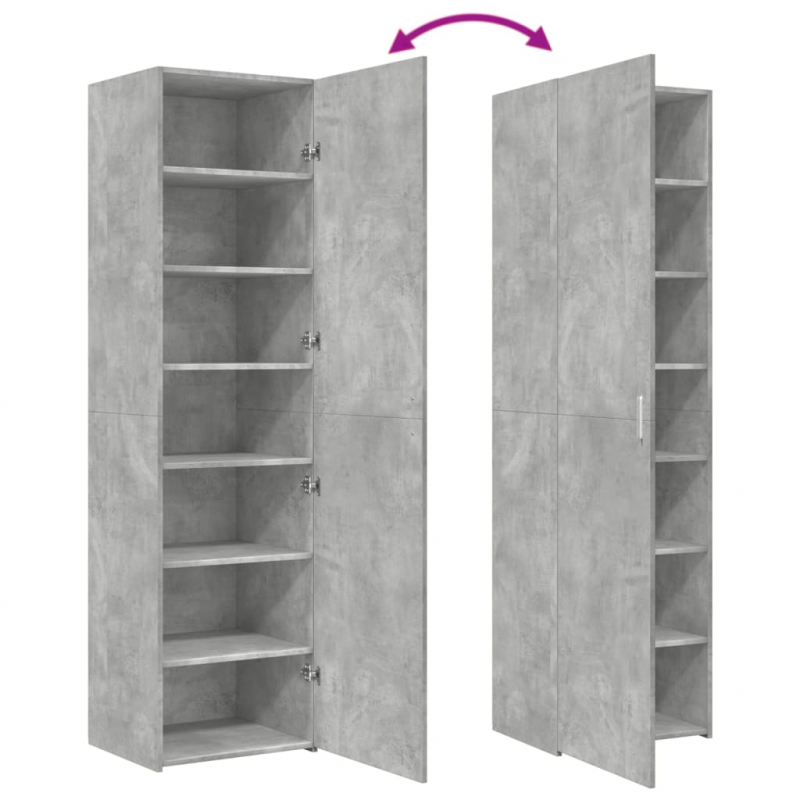Highboard Betongrau 50x42,5x185 cm Holzwerkstoff