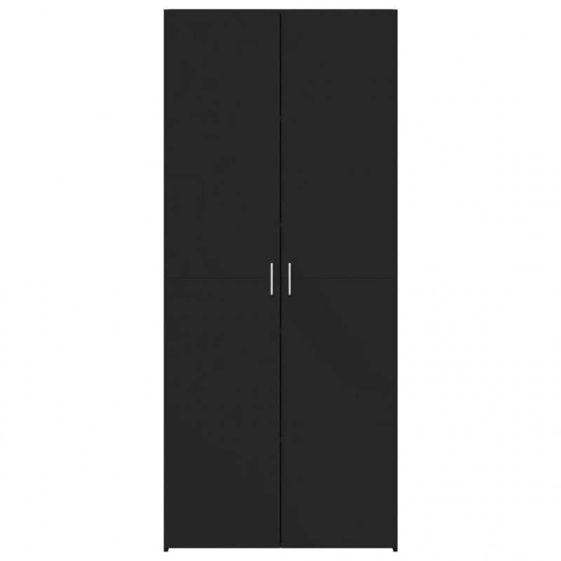 Highboard Schwarz 70x42,5x185 cm Holzwerkstoff