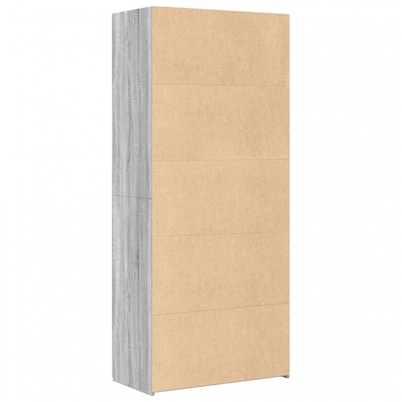 Highboard Grau Sonoma 80x42,5x185 cm Holzwerkstoff