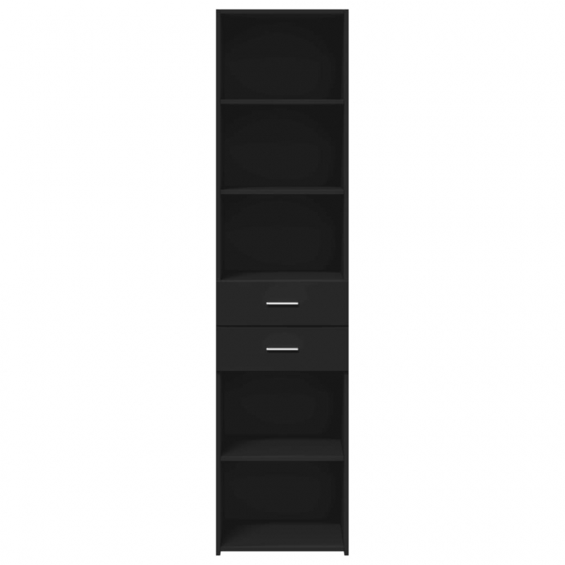 Highboard Schwarz 45x42,5x185 cm Holzwerkstoff