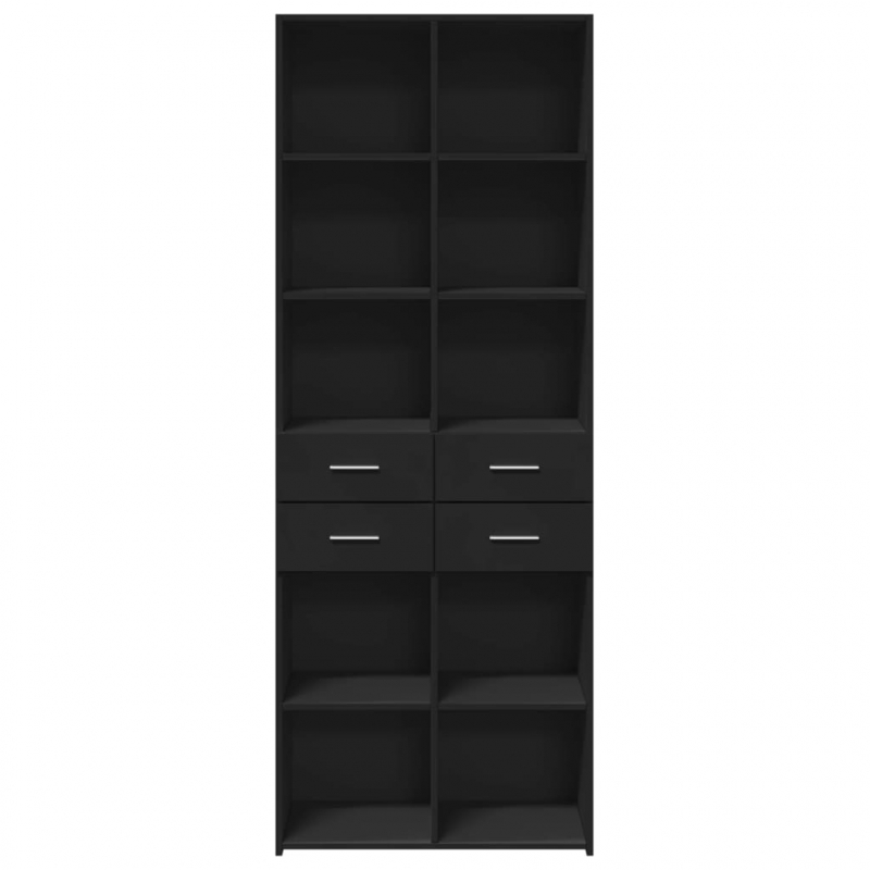 Highboard Schwarz 70x42,5x185 cm Holzwerkstoff